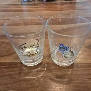 Vintage Cariciature Drinking Glass Colt And Clown Pug